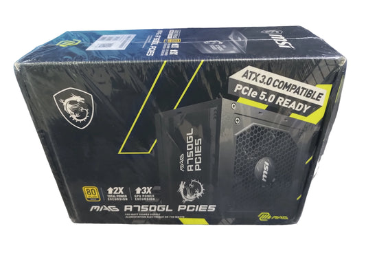 Fuente Msi Mag A750GL Pcie5 80 Plus Gold  750w Reales