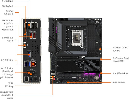 GIGABYTE Z890 AORUS Elite WIFI7 - Placa Base Perfecta para Intel Core Ultra con Wi-Fi 7 y PCIe 5.0